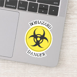 Biogevaarsebord Sticker