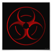 Biogevaarsetiket Foto Afdruk (Voorkant)