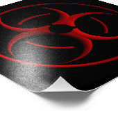 Biogevaarsetiket Foto Afdruk (Hoek)