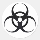 Biogevaarsteken Ronde Sticker (Voorkant)