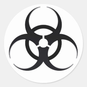 Biogevaarsteken Ronde Sticker
