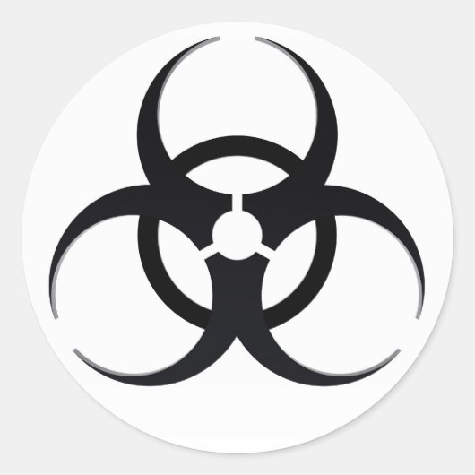 Biogevaarsteken Ronde Sticker (Voorkant)