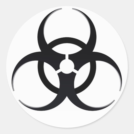 Biogevaarsteken Ronde Sticker (Voorkant)