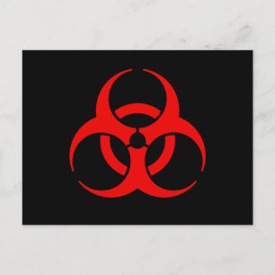 Biogevaarsymbool Briefkaart