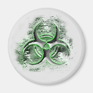 Biogevaarsymbool gloeiend quickSilver magnet