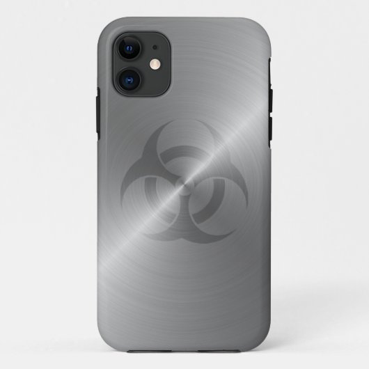 Biogevaarsymbool in staal Case-Mate iPhone case (Achterkant)