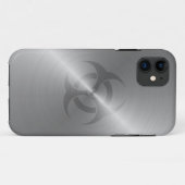 Biogevaarsymbool in staal Case-Mate iPhone case (Achterkant (horizontaal))