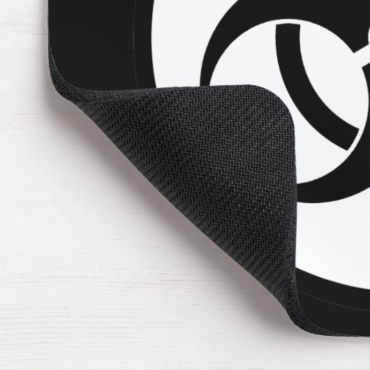 Biogevaarsymbool Mousepad Muismat (Hoek)