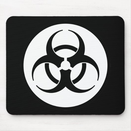 Biogevaarsymbool Mousepad Muismat (Voorkant)