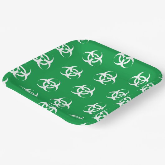 Biogevaarsymbool Papieren Bordje (Gebogen)