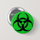 Biogevaarsymbool Ronde Button 5,7 Cm (Voorkant /achterkant)
