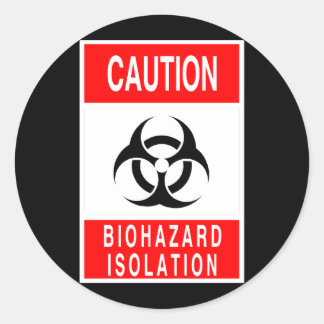 Biogevaarsymbool Ronde Sticker