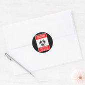 Biogevaarsymbool Ronde Sticker (Envelop)