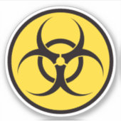 Biogevaarsymbool Sticker (Voorkant)
