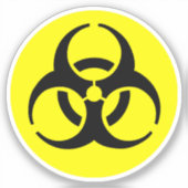 Biogevaarsymbool Sticker (Voorkant)