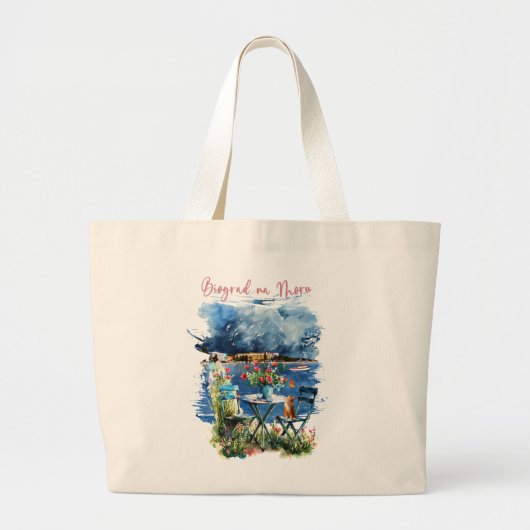 Biograd na moru 3 grote tote bag (Voorkant)