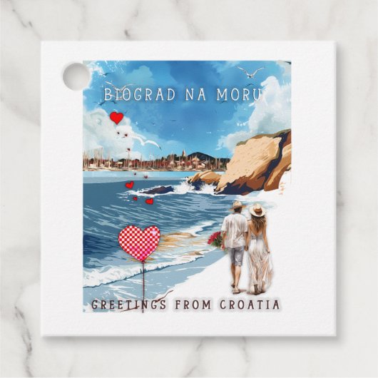 Biograd na moru 5 bedankjes labels (Voorkant)