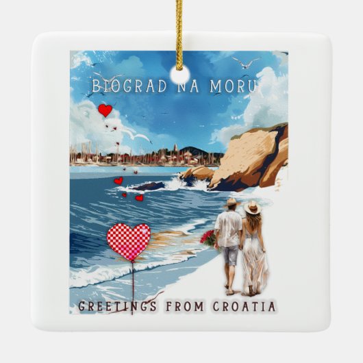 Biograd na moru 5 keramisch ornament (Achterkant)