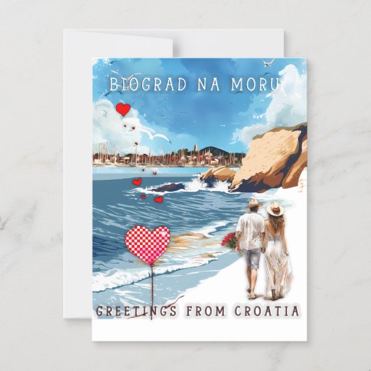 Biograd na moru 5 magnetische uitnodiging (Voorkant)