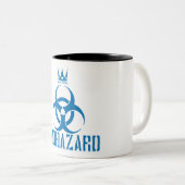 BIOHAZARD(青) TWEEKLEURIGE KOFFIEMOK (Voorkant rechts)