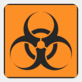 Biohazard 05 vierkante sticker (Voorkant)