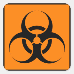 Biohazard 05 vierkante sticker