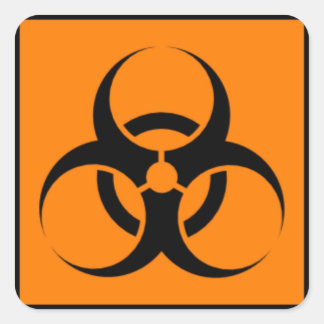 Biohazard 05 vierkante sticker