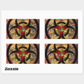 Biohazard Art Design Rechthoekige Sticker (Vel)