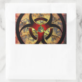 Biohazard Art Design Rechthoekige Sticker (Tas)