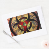 Biohazard Art Design Rechthoekige Sticker (Envelop)