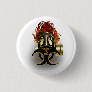 </biohazard>badge ronde button 3,2 cm