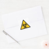 Biohazard – bichrome yellow/black vierkante sticker (Envelop)