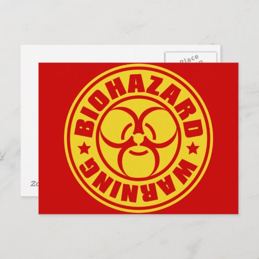BIOHAZARD BRIEFKAART (Voorkant / Achterkant)