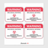 Biohazard Cafeïnehoudende Stickers (rond) (Vel)