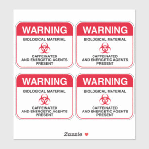 Biohazard Cafeïnehoudende Stickers (rond)