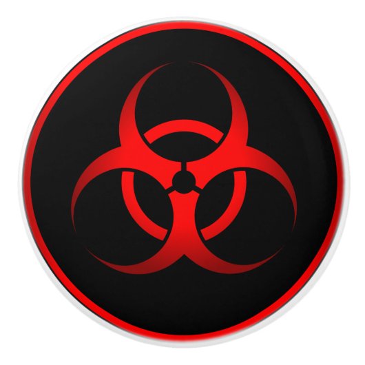 Biohazard Ceramic Knob. Keramische Knop (Voorkant)