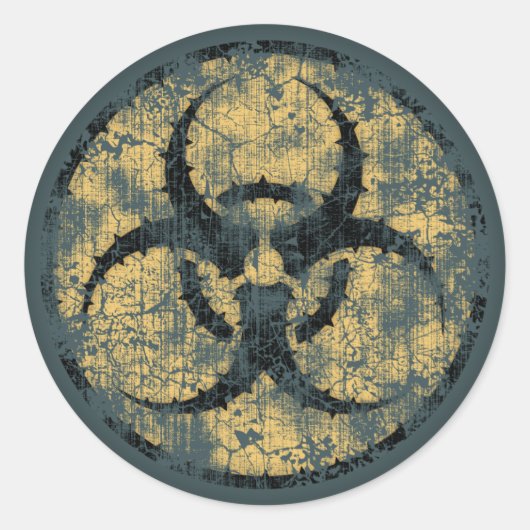 Biohazard -Cirkel -dist Ronde Sticker (Voorkant)