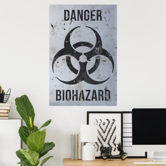Biohazard Danger Sign Poster (Thuiskantoor)