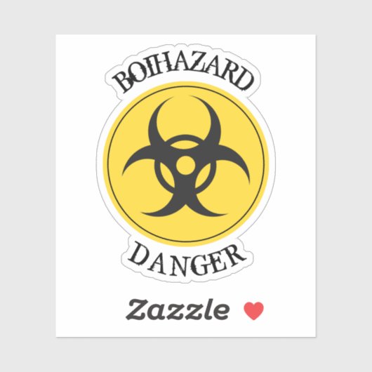 Biohazard Danger Sign Sticker (Vel)