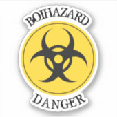 Biohazard Danger Sign Sticker (Voorkant)