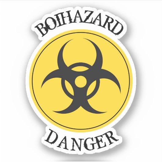 Biohazard Danger Sign Sticker (Voorkant)