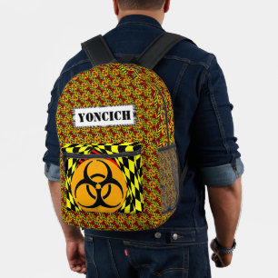 Biohazard Design by Kenneth Yoncich Bedrukte Rugzak
