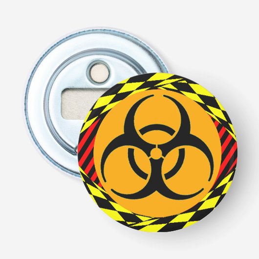 Biohazard Design by Kenneth Yoncich Button Flesopener (Voorkant)