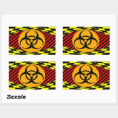 Biohazard Design by Kenneth Yoncich Rechthoekige Sticker (Vel)