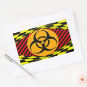 Biohazard Design by Kenneth Yoncich Rechthoekige Sticker (Envelop)