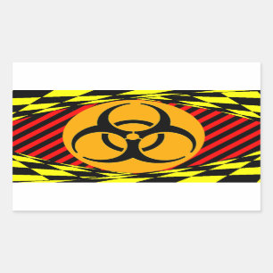 Biohazard Design by Kenneth Yoncich Rechthoekige Sticker