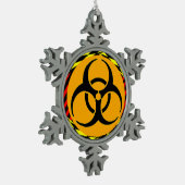 Biohazard Design by Kenneth Yoncich Tin Sneeuwvlok Ornament (Links)