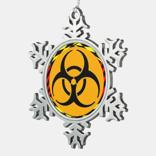 Biohazard Design by Kenneth Yoncich Tin Sneeuwvlok Ornament (Rechts)