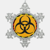 Biohazard Design by Kenneth Yoncich Tin Sneeuwvlok Ornament (Voorkant)