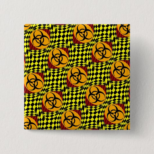 Biohazard Design by Kenneth Yoncich Vierkante Button 5,1 Cm (Voorkant)